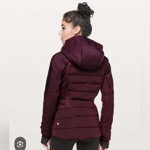 Lululemon Womens Down For it All Down Jacket - size 10 - BURGUNDY